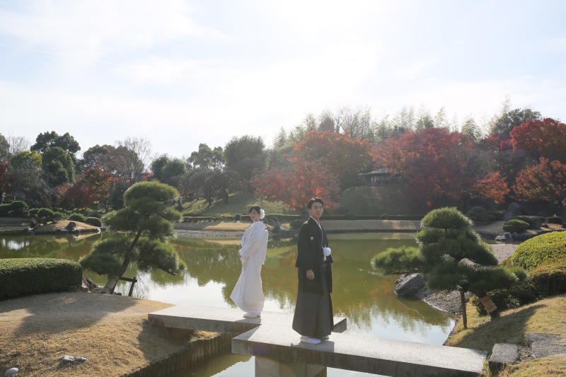【花田苑ロケーションプラン】広大な敷地での紅葉撮影