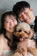 ワンちゃんとスタジオでの撮影！