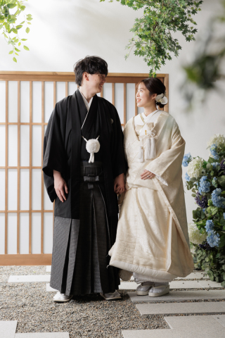 わんちゃんと和装&私服撮影