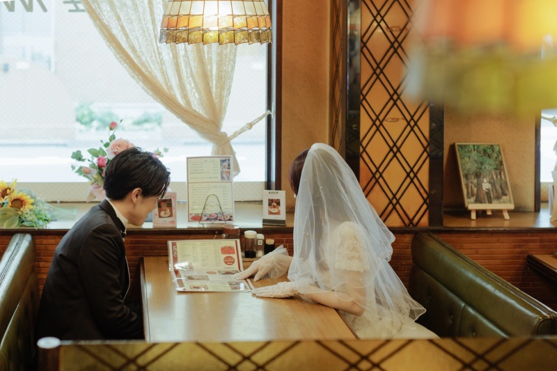 レトロな喫茶店で