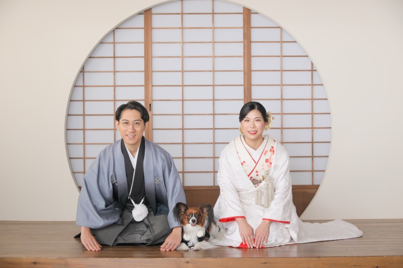 素敵な和装コーディネートでワンちゃんと一緒に！