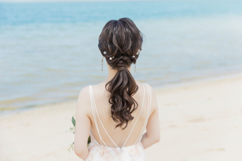 【リゾートロケーション撮影ヘアスタイル】