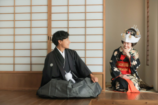 角隠しと引き振袖撮影