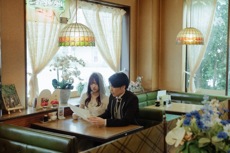 レトロな喫茶店で