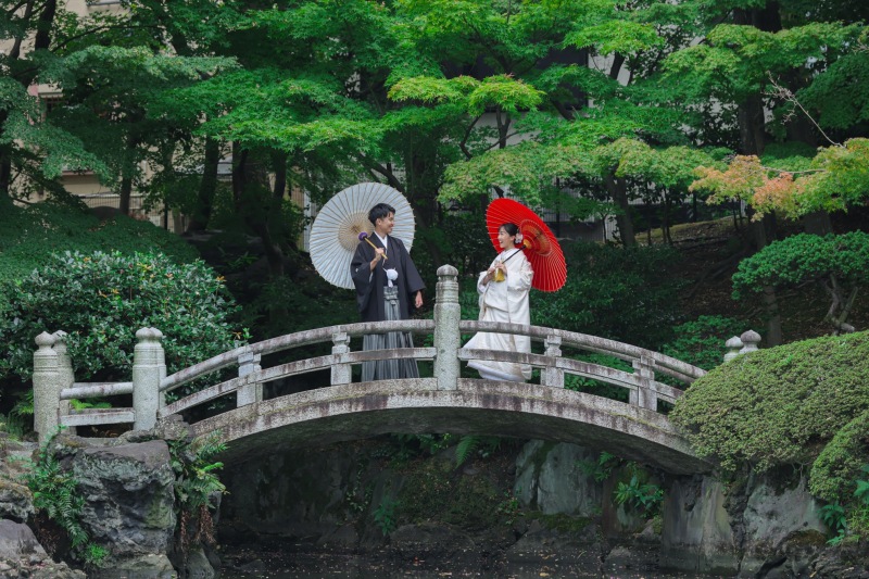 末夏の旧安田庭園ロケーション撮影