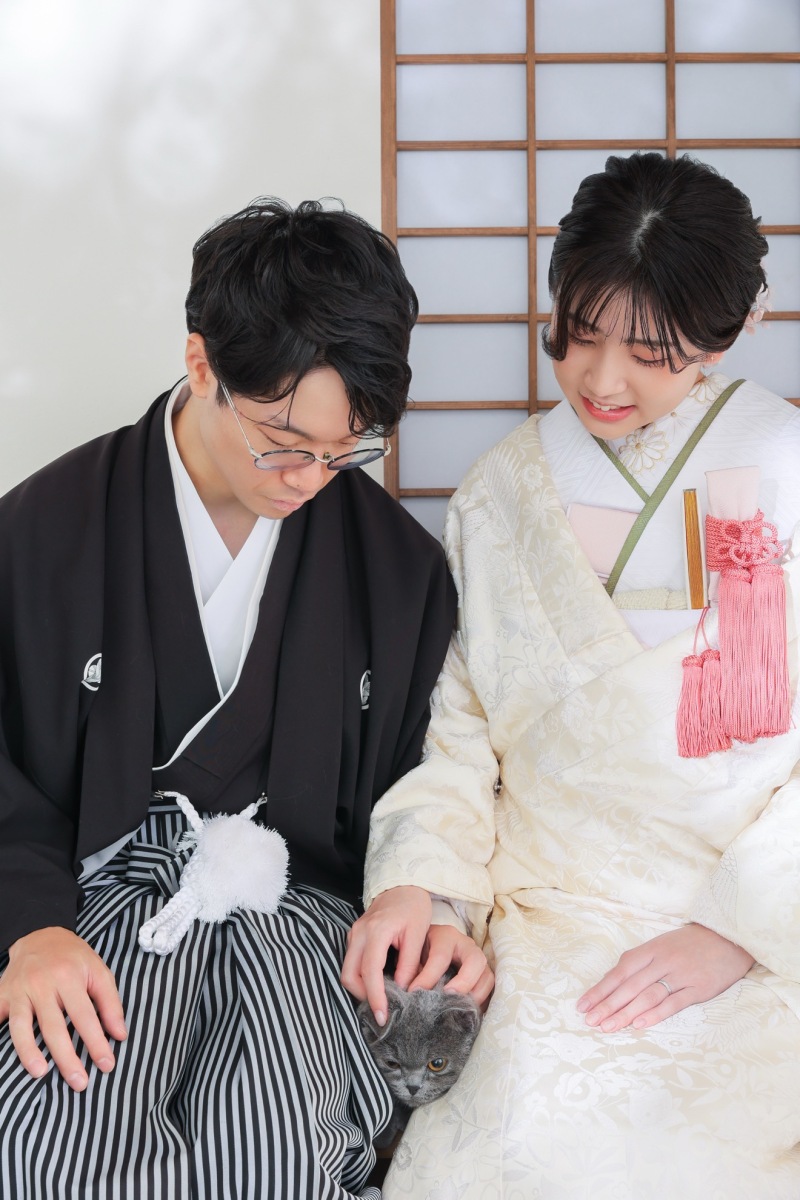 屋内庭園で猫ちゃんとの撮影♪