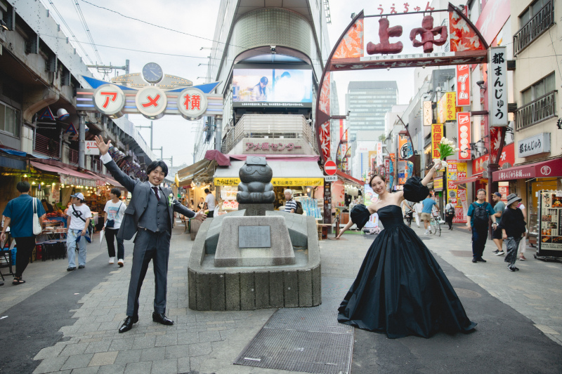 思い出の街で撮るウェディングフォト