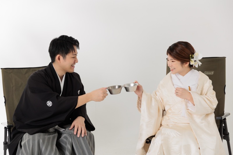 スタジオでキャンプ風フォト