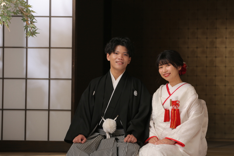 白無垢コーディネート 赤比翼
