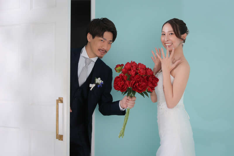 暖かいスタジオ内で、2着の撮影を一緒に叶えましょう!