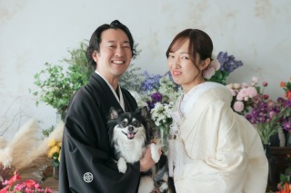 愛犬と残すウエディングフォト♪