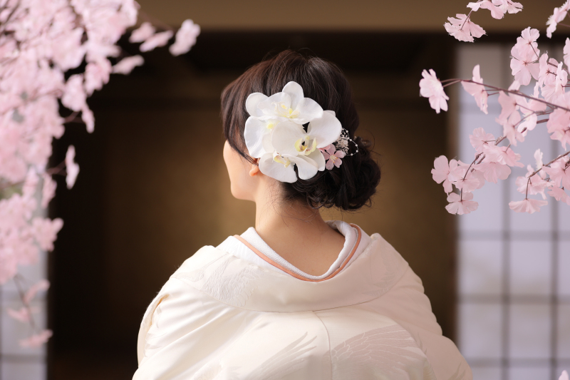 桜を使った屋内庭園