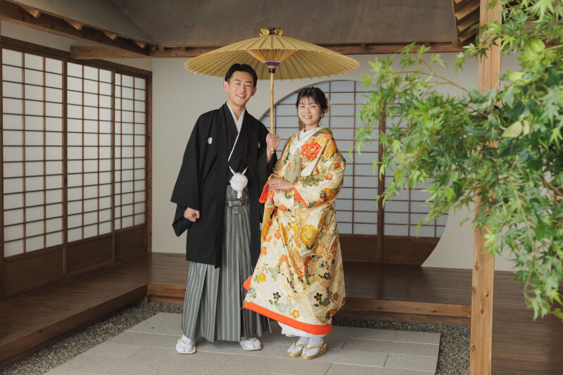 わんこといっしょ♪【和装 屋内庭園スタジオ＋プチロケ】