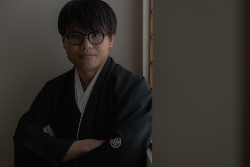 屋内庭園スタジオで撮影