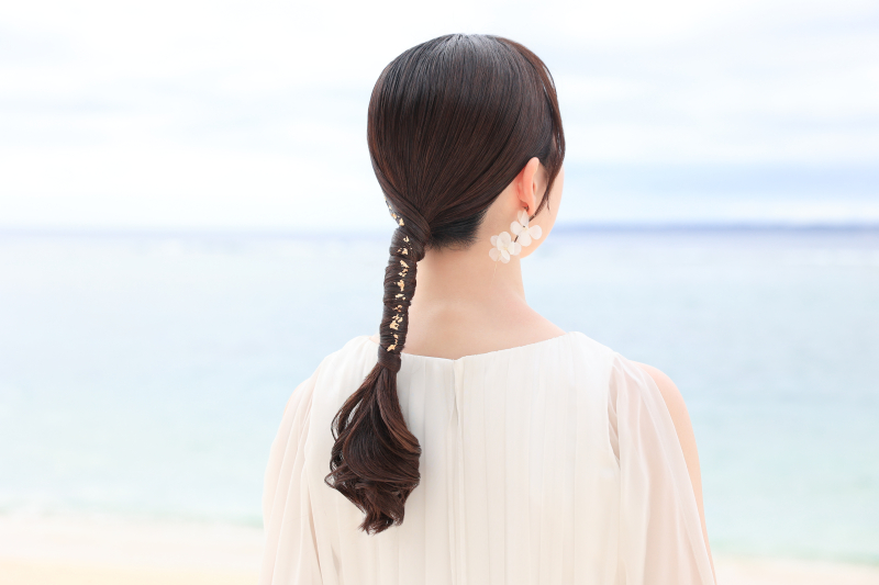 【リゾートロケーション撮影ヘアスタイル】