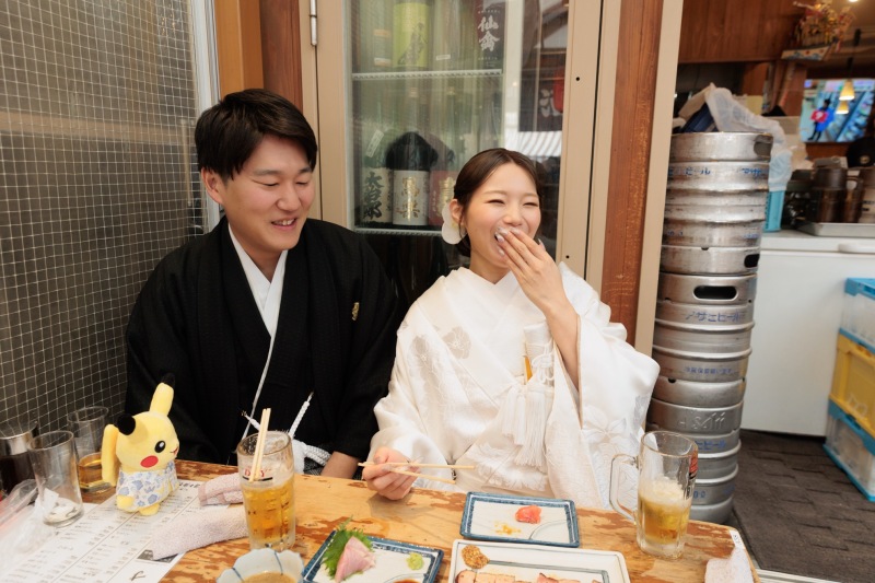 浅草のホッピー通りで