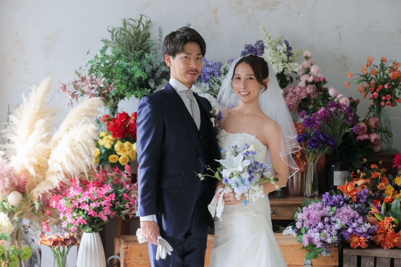 暖かいスタジオ内で、2着の撮影を一緒に叶えましょう!