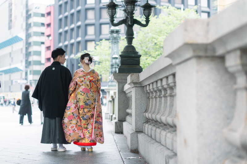 都内の名所を巡る和装&times;洋装フォトウエディング♪