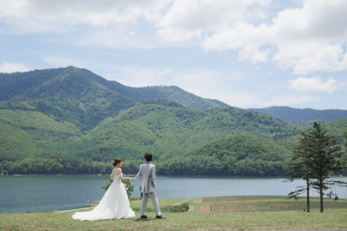 北海道の自然の中で