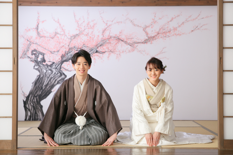 お洒落な和装コーディネートで◎【屋内庭園スタジオ】