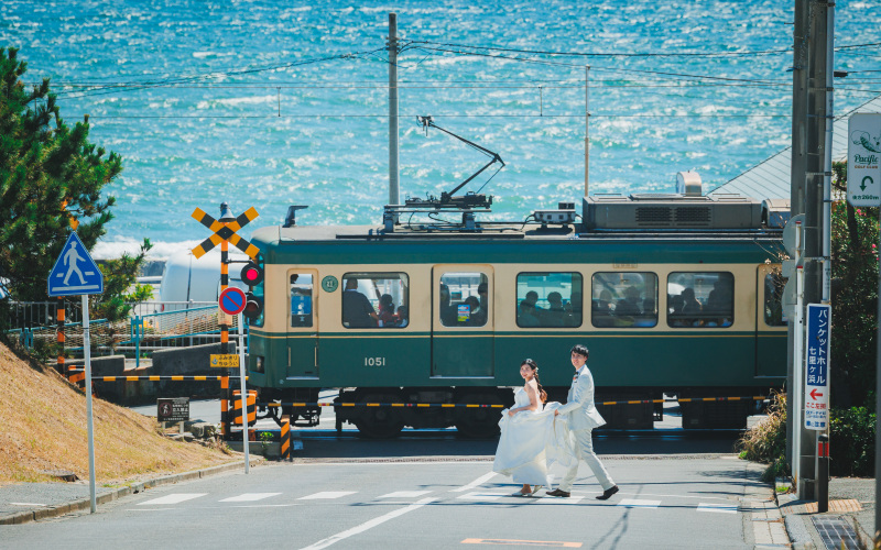 妙本寺と江ノ島の海で和洋ロケーション!