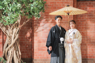 レースの打掛で和装ハウススタジオphoto by 谷澤明美