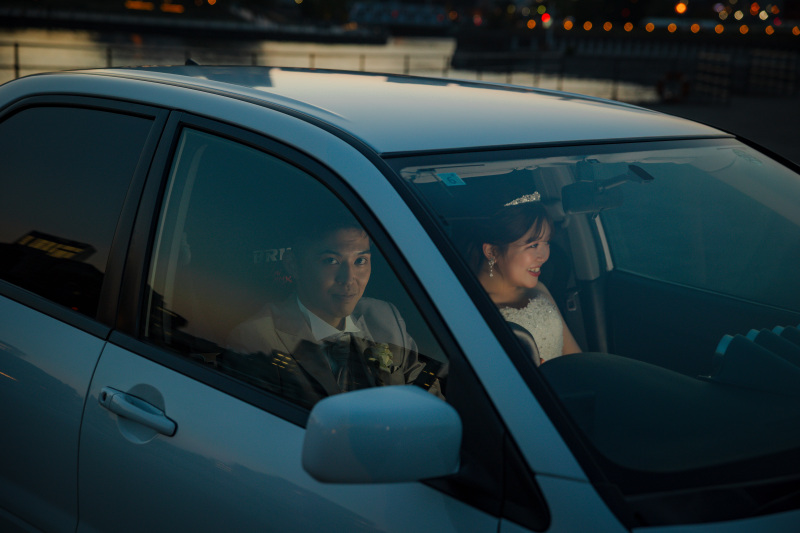 愛車とウェディングフォト