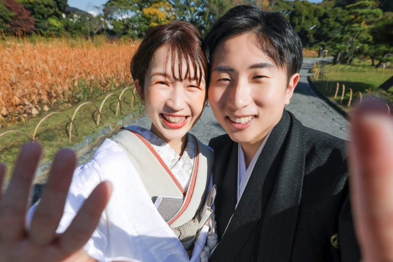 紅葉に笑顔を添えて♪ 『photo by谷沢明美』