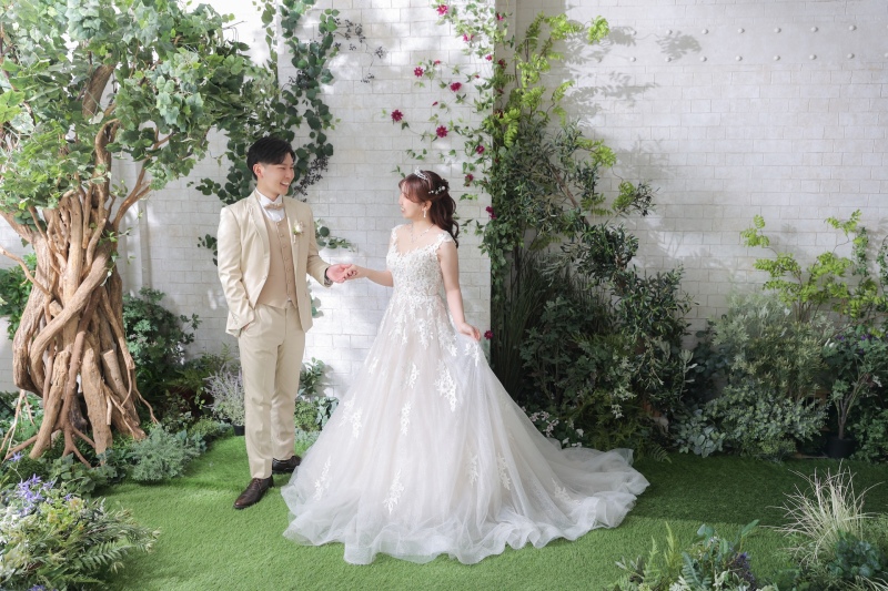 華やかなウエディングフォト♡【洋装ハウススタジオ】