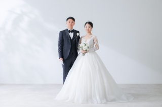 お二人だけの写真とご家族との写真も