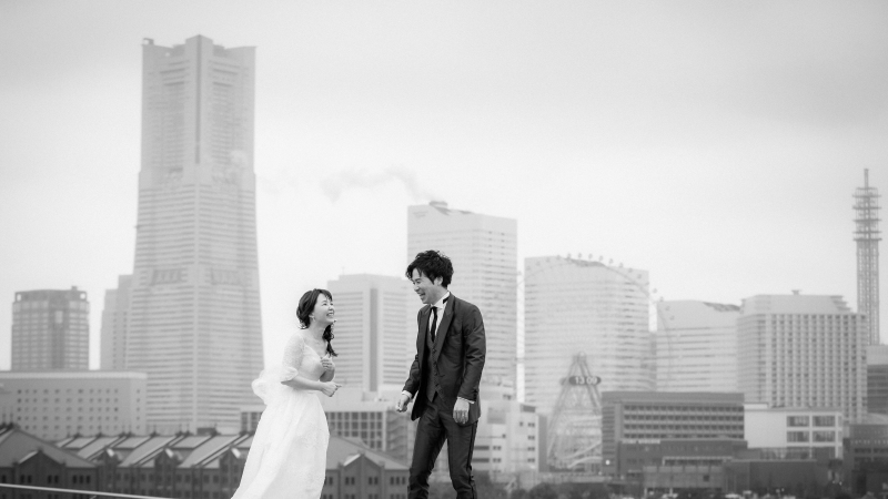 雨降る日の大さん橋