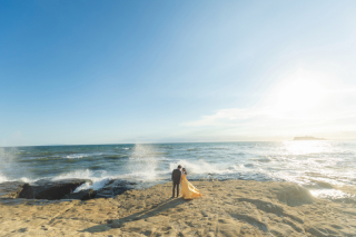 開放感のある海辺でウエディングフォト【湘南ロケーション】