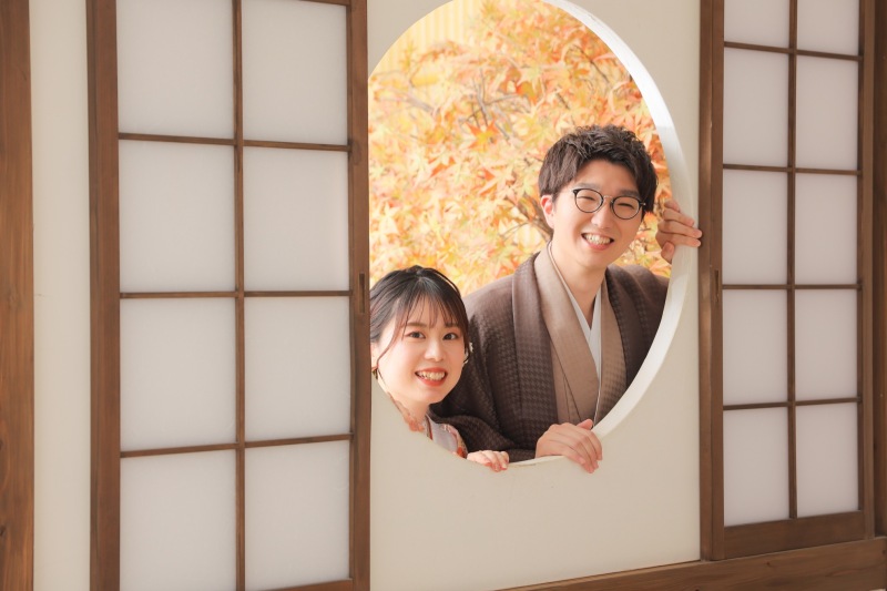 いろんな背景で撮れる屋内庭園スタジオ
