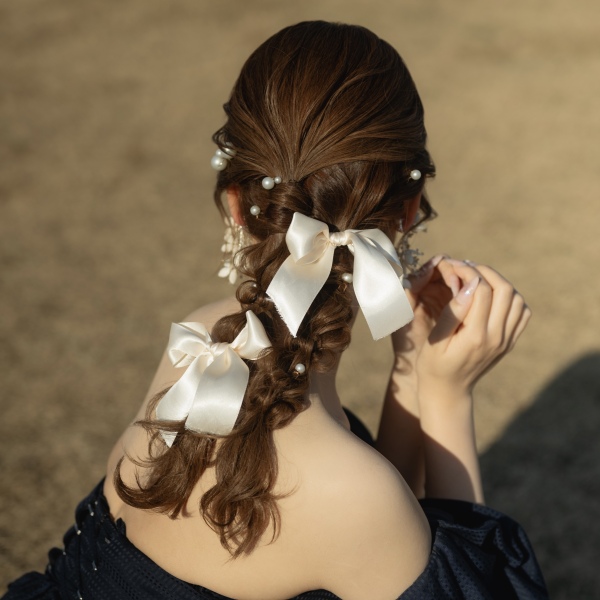 大人可愛いツイン編み下ろし