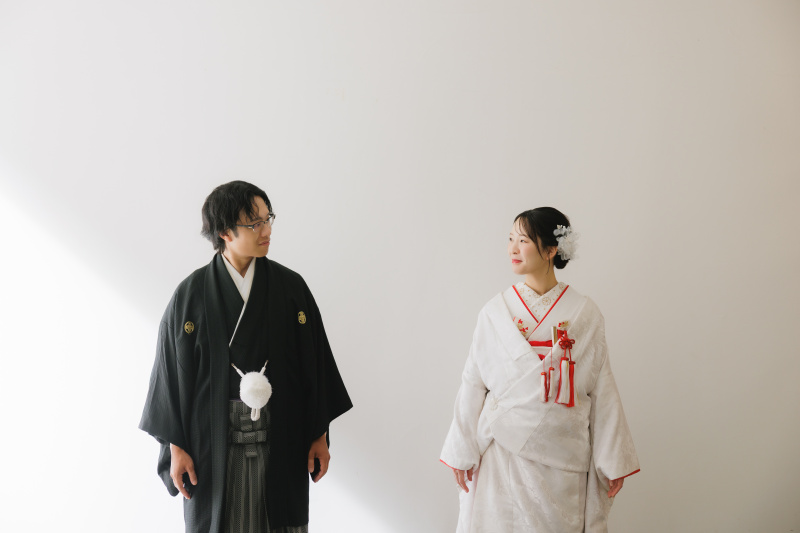 新郎新婦でつくる、統一感のある和装コーディネート