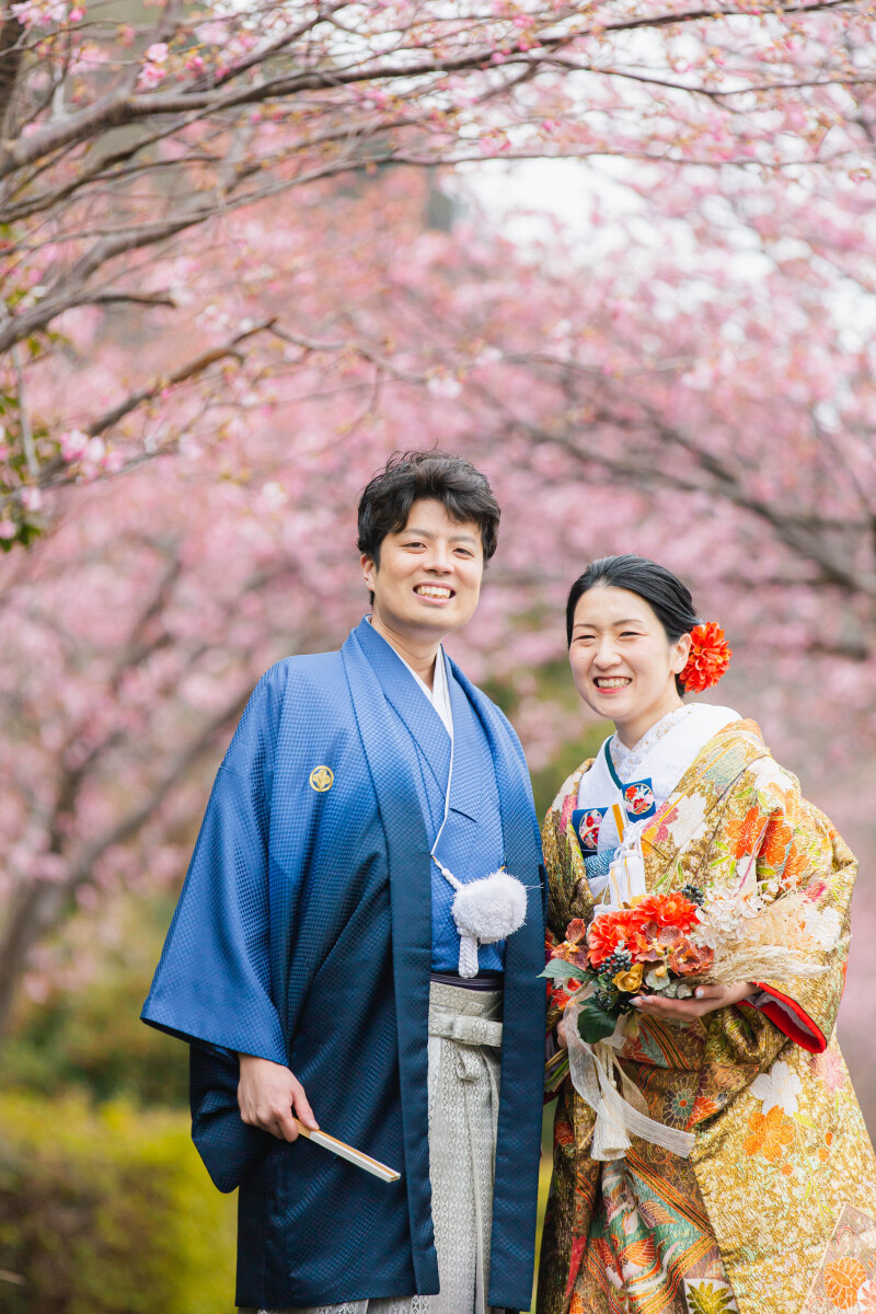 海での撮影も可能!河津桜プラン