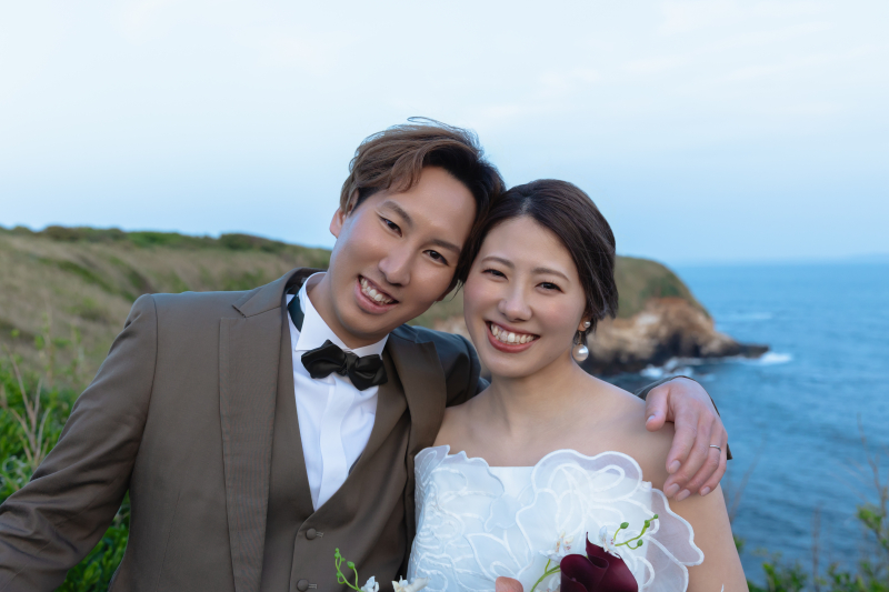 夕陽を浴びて