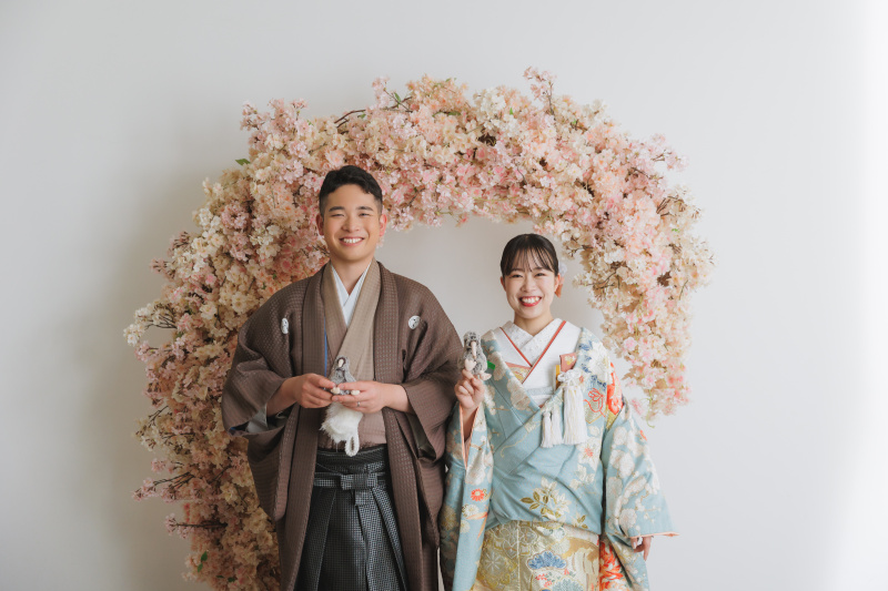 新郎新婦でつくる、統一感のある和装コーディネート