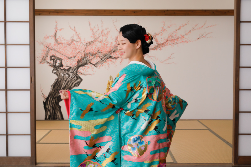 屋内庭園でお二人らしく！