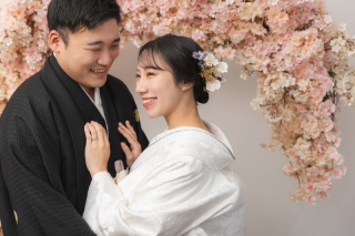 【屋内で外気分♪】色も白も映える和装フォトプラン