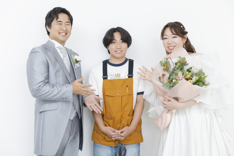 お二人の職業のアイテムを使って撮影させていただきました!