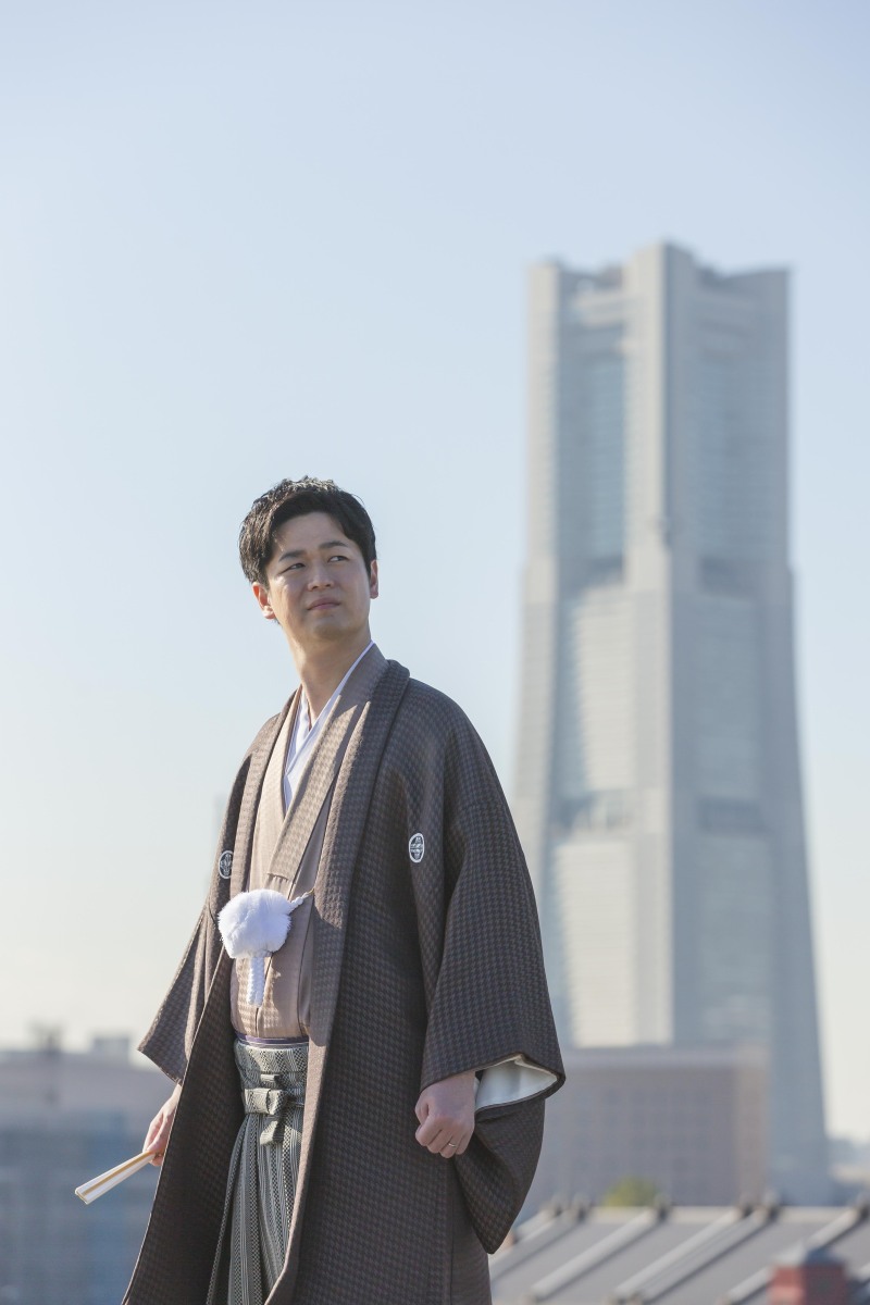 空色の打掛で大桟橋ロケーション【和装】Photo 松本遼平