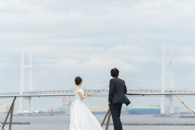 みなとみらいを背景に！【大桟橋ロケーション】