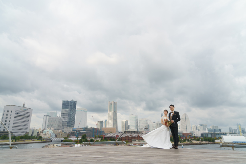 みなとみらいを背景に！【大桟橋ロケーション】