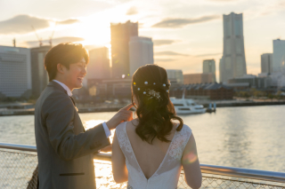 綺麗な夕日と夜景