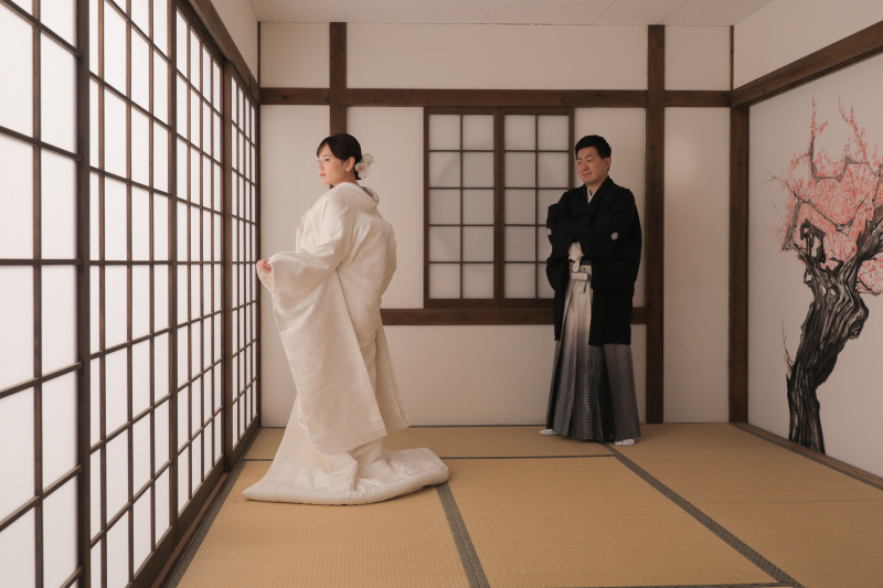 白無垢と和庭園スタジオ