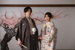 華やかな和装でハウススタジオ・屋内庭園撮影!