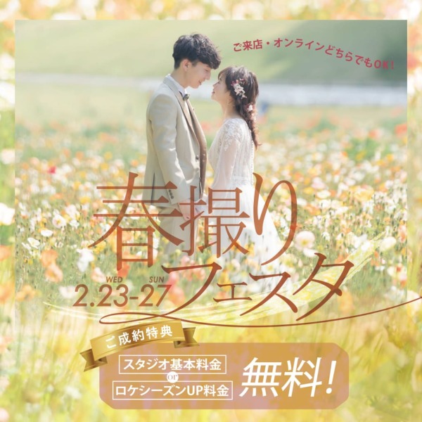 春先の撮影で華やかに◎