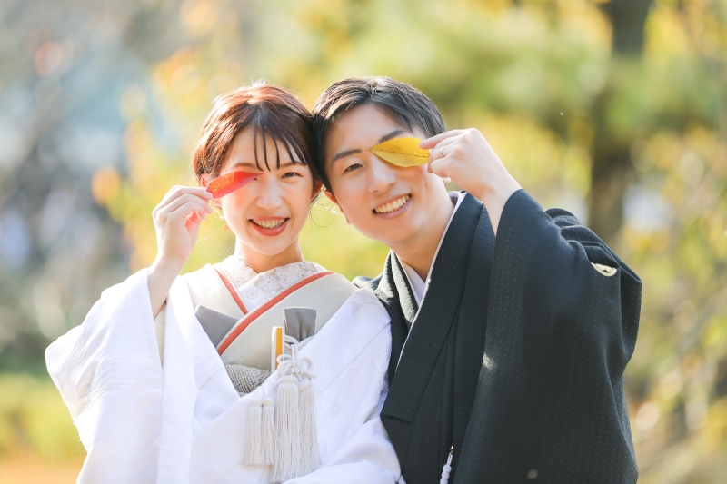 紅葉に笑顔を添えて♪ 『photo by谷沢明美』