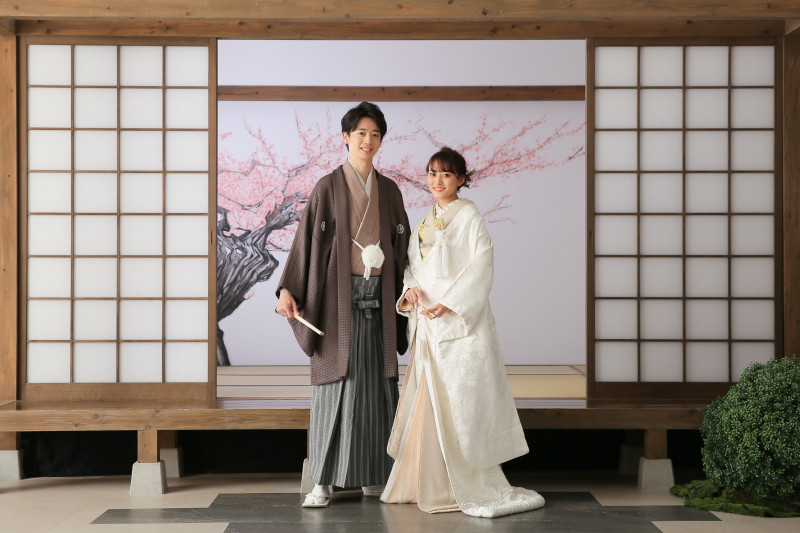 お洒落な和装コーディネートで◎【屋内庭園スタジオ】